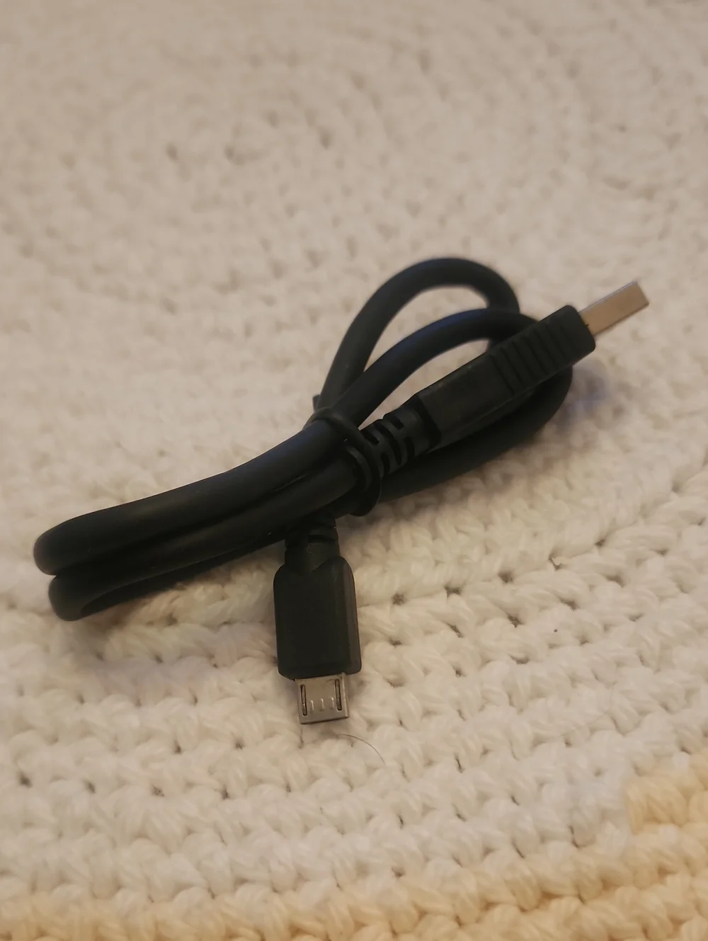 Black Micro USB to USB Charging Cable